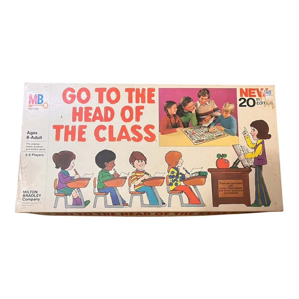 Vintage MB ‘Go To The Head of The Class’ Family Board Game 1978 100% Complete